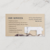 Carte De Visite Altérations de couture Services Mer-stress (Dos)