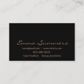 Carte De Visite Altérations de la machine à coudre rose Gold Foil (Dos)