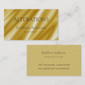 Carte De Visite Altérations du seamstress Gold Soie (Devant / Derrière)