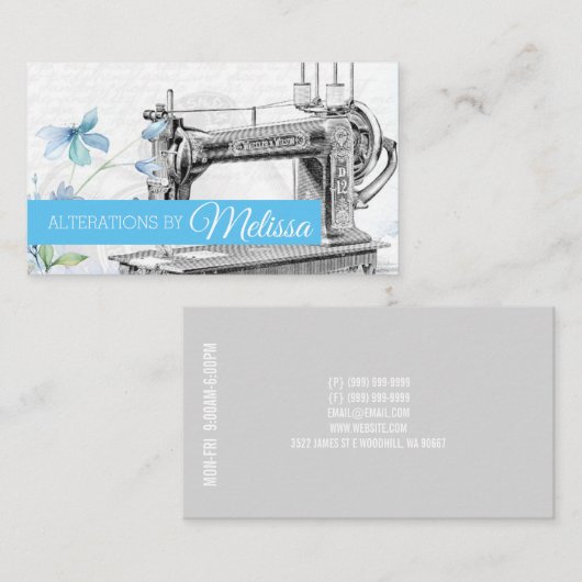 Carte De Visite Altérations, Tailor, Tailor, Tailor, Seamstress (Devant / Derrière)