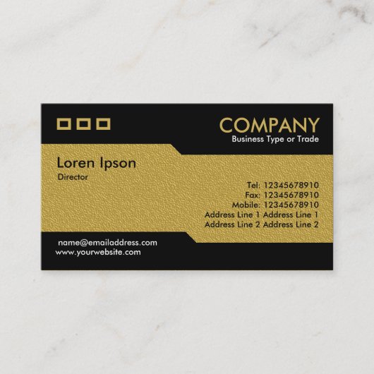 Carte De Visite Alternatif - Ocre Texture Embossée (Devant)