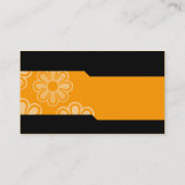 Carte De Visite Alternatif - Orange Cascading Flowers Texture (Dos)