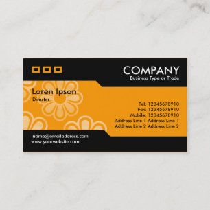 Carte De Visite Alternatif - Orange Cascading Flowers Texture