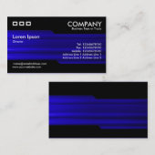 Carte De Visite Alternatif - Texture bleue brossée (Devant / Derrière)