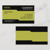 Carte De Visite Alternatif - Texture Embossée Jaune (Devant / Derrière)