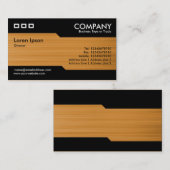 Carte De Visite Alternatif - Texture en ocre brossé (Devant / Derrière)