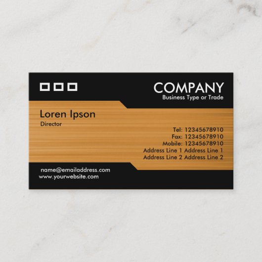 Carte De Visite Alternatif - Texture en ocre brossé (Devant)