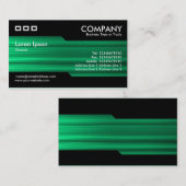 Carte De Visite Alternatif - Texture verte brossée (Devant / Derrière)