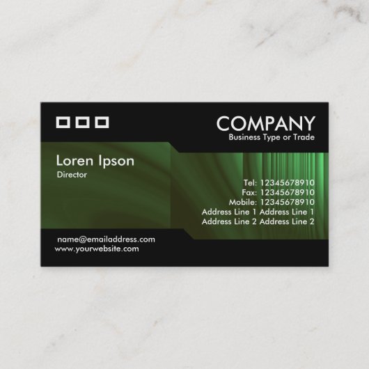 Carte De Visite Alternatif - Texture verte de bouteille (Devant)