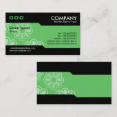 Carte De Visite Alternatif - Verte en cascade texture (Devant / Derrière)