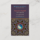 Carte De Visite Alternative Eastern Jewels Yin Yang Purple Blue  (Dos)