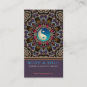 Carte De Visite Alternative Eastern Jewels Yin Yang Purple Blue  (Devant)