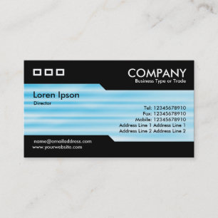 Carte De Visite Alterné - Bleu Corrugé