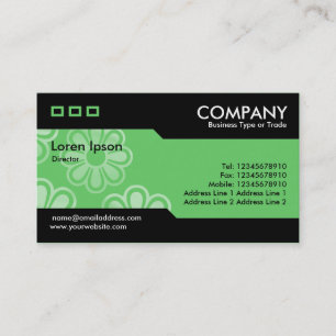 Carte De Visite Alterné - Texture de fleurs en cascade verte