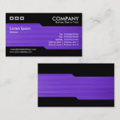 Carte De Visite Alterné - Texture Violet Brosse (Devant / Derrière)