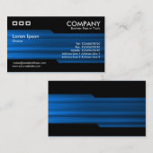 Carte De Visite Alterner - texture bleue balayée (Devant / Derrière)