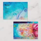 Carte De Visite ALTHEA /Fée Whimsical sur la Fleur Rose (Devant / Derrière)