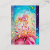 Carte De Visite ALTHEA /Fée Whimsical sur la Fleur Rose (Dos)