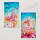 Carte De Visite ALTHEA /Fée Whimsical sur la Fleur Rose (Devant / Derrière)