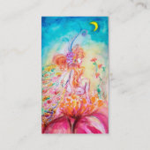 Carte De Visite ALTHEA /Fée Whimsical sur la Fleur Rose (Dos)