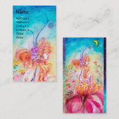 Carte De Visite ALTHEA /Fée Whimsical sur la Fleur Rose (Devant / Derrière)