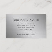 Carte De Visite Aluminium brossé moderne 2 (Dos)
