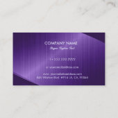 Carte De Visite Aluminium brossé violet métallique (Dos)