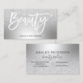 Carte De Visite Aluminium métallique d'ombre de parties (Devant / Derrière)