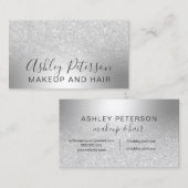 Carte De Visite Aluminium métallique d'ombre de parties (Devant / Derrière)