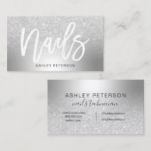 Carte De Visite Aluminium métallique d'ombre de parties (Devant / Derrière)