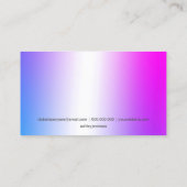 Carte De Visite Aluminium métallique pourpre rose simple moderne (Dos)