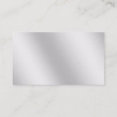 Carte De Visite Aluminium rayé professionnel en acier bleu en (Dos)