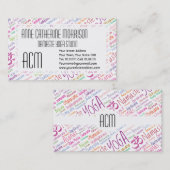 Carte De Visite Amant de yoga (Devant / Derrière)