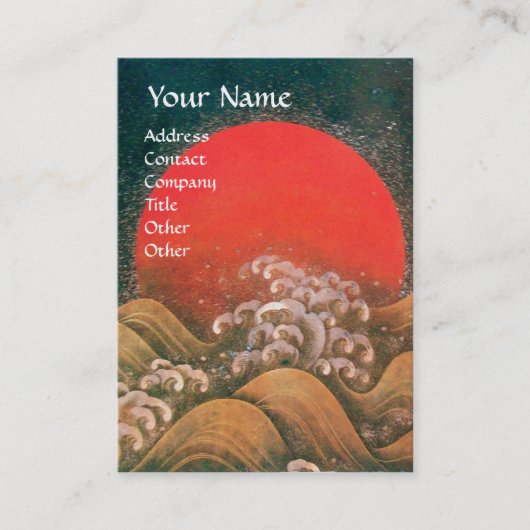 Carte De Visite AMATERASU, GODDESS SOLEIL, or noir rouge (Devant)