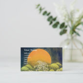 Carte De Visite AMATÉRASU, GODDESS SOLEIL, vert jaune noir (Debout devant)