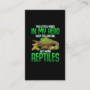 Carte De Visite Amateur de reptiles Gifts Snake grenouille et prop