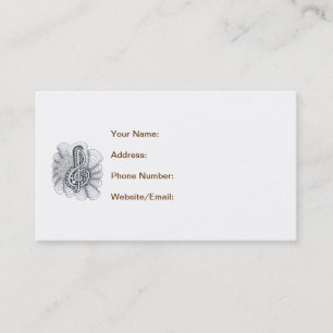 Carte De Visite Amateurs de musique Treble Clef Design