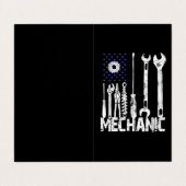 Carte De Visite Amateurs mécaniques| Mechanic USA Flag (Extérieur déplié)