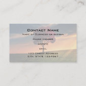 Carte De Visite Amazing landscape with a Red Tree at Sunset (Dos)