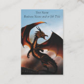 Carte De Visite Amber Dragon Imaginaire (Devant)