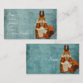 Carte de visite ambre vintage d'écureuil (Devant / Derrière)