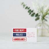 Carte De Visite Ambulance de police des incendies Thunder_Cove (Debout devant)
