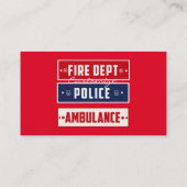 Carte De Visite Ambulance de police des incendies Thunder_Cove (Dos)
