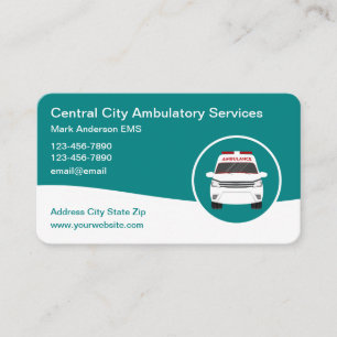 Carte De Visite Ambulance de secours médical SMU