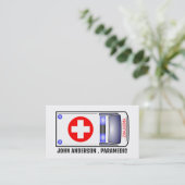Carte De Visite Ambulance Design, EMT, Paramedic (Debout devant)
