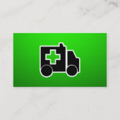 Carte De Visite Ambulance; Vert (Dos)