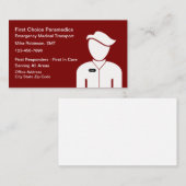 Carte De Visite Ambulatoire technique Médicale d'urgence (Devant / Derrière)
