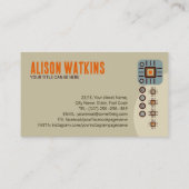 Carte De Visite Ame africaine - composition art déco (Dos)