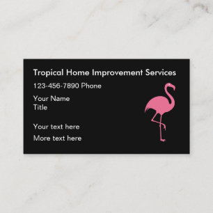 Carte De Visite Amélioration de l'habitat de flamant tropical