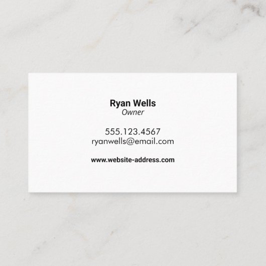 Carte De Visite Amélioration des maisons de construction (Dos)